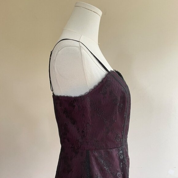 Fairy Grunge Lace Slip Dress Womens sz 8 Midi Sheer Overlay Y2K Whimsigoth BCB - Picture 5 of 12